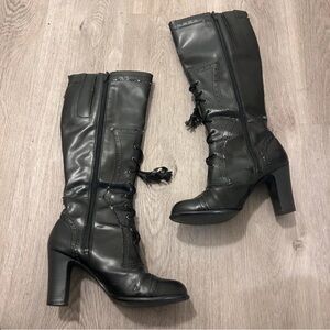 Nique Black Heeled Boots